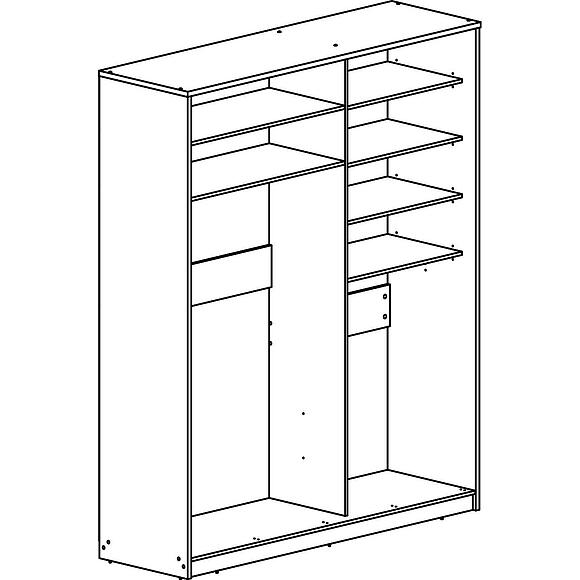 კარადა-კუპე «ბრაუნი» პ7.043.1.11(043.101), ადგილი: ლდსპ, ფერი: კანიონი მუხა + შავი