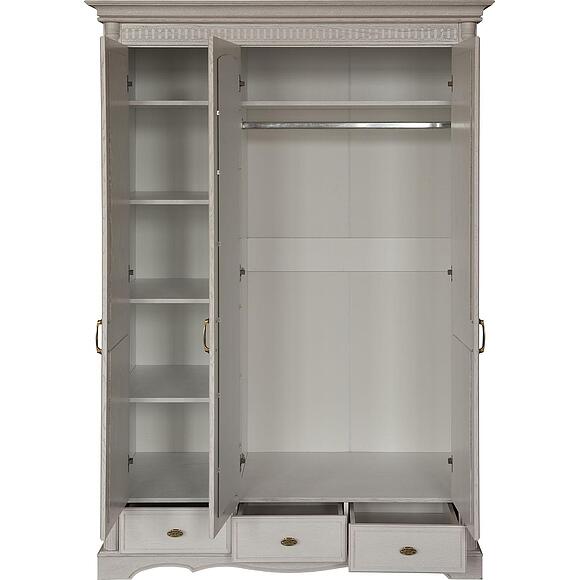 ტანსაცმლის კარადა 3დ «პაოლა» ბმ2.671.1.03-01(2165-01), ადგილი: მასიური მუხა, ფერი: ვარდისფერი ნაცარი