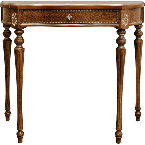 Стол-консоль П613.09, Материал: Массив (дуб), Цвет: Палисандр с золочением