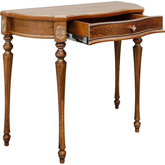 Стол-консоль П613.09, Материал: Массив (дуб), Цвет: Палисандр с золочением