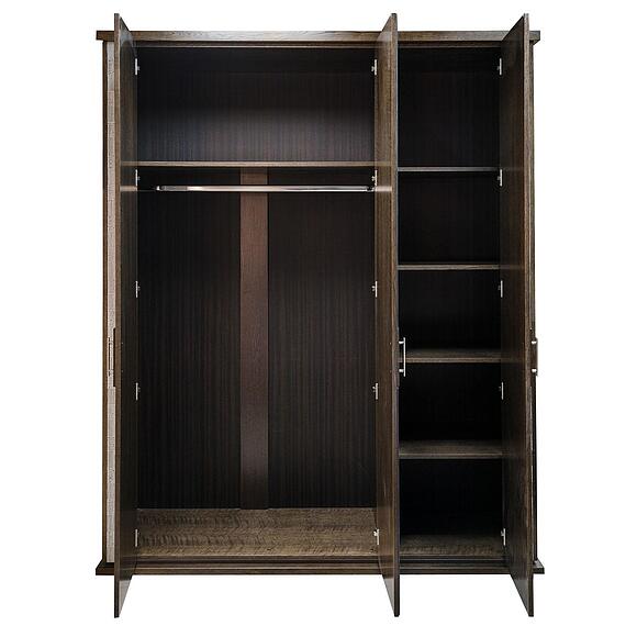 ტანსაცმლის კარადა «ტუნისი» პ6.343.1.01-01 (П344.01), ადგილი: დსპ+შპონი, ფერი: ვენგე+ვერცხლი