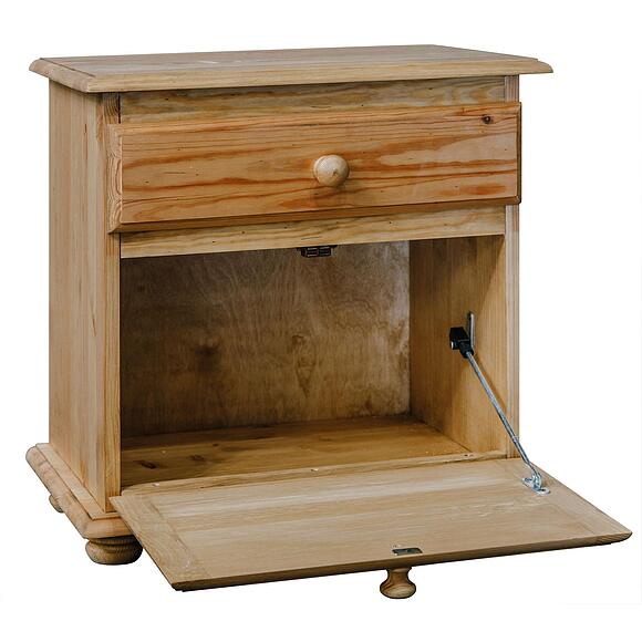 Тумба прикроватная «Лотос» БМ2.701.1.28(1093), Материал: Массив (сосна), Цвет: Искусственное старение