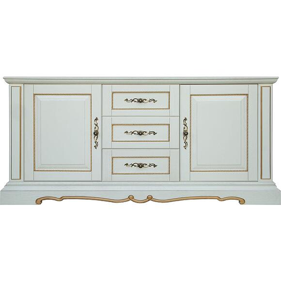 Тумба «Милана 3» П4.265.2.18(396.18), Материал: Массив (дуб), Цвет: Слоновая кость с золочением