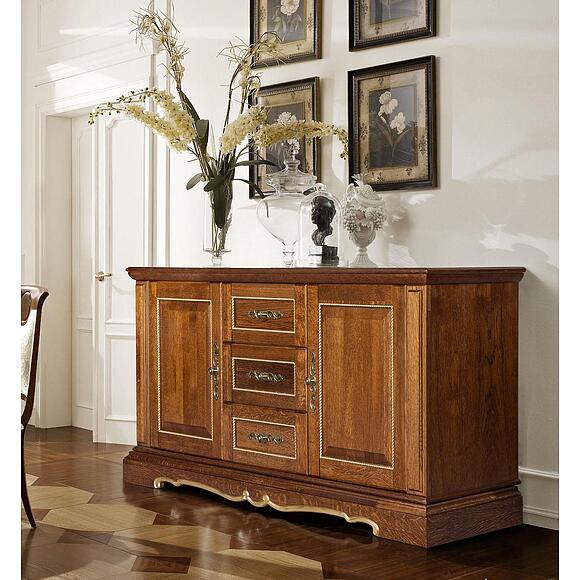 Тумба «Милана 3» П4.265.2.18(396.18), Материал: Массив (дуб), Цвет: Черешня с золочением