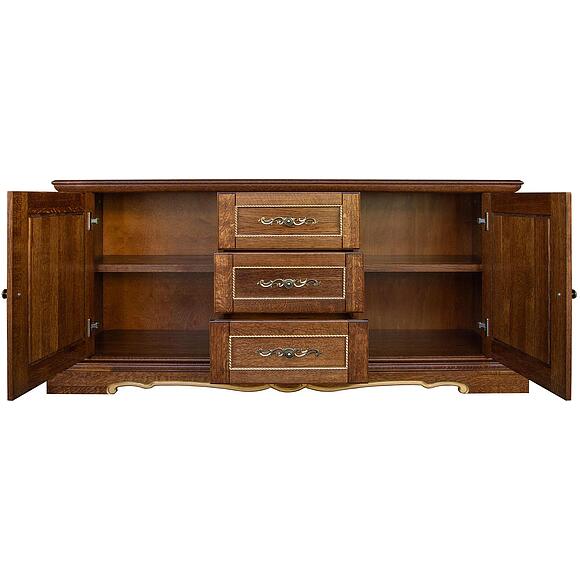 Тумба «Милана 3» П4.265.2.18(396.18), Материал: Массив (дуб), Цвет: Черешня с золочением