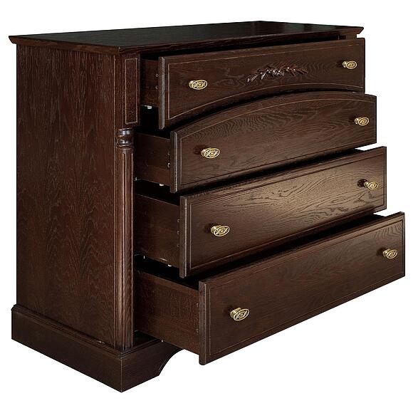 კომოდი «პაოლა» ბმ2.671.1.31(2161), ადგილი: მასიური მუხა, ფერი: ცხელი შოკოლადი