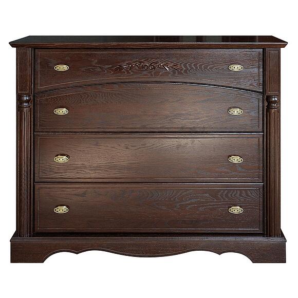 კომოდი «პაოლა» ბმ2.671.1.31(2161), ადგილი: მასიური მუხა, ფერი: ცხელი შოკოლადი