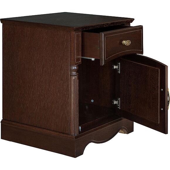 საძინებლის ტუმბო «პაოლა» ბმ2.671.1.30(2162), ადგილი: მასიური მუხა, ფერი: ცხელი შოკოლადი