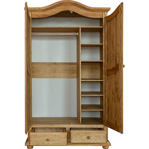 Шкаф для одежды 2д «Лотос» БМ2.701.1.43(2190), Материал: Массив (сосна), Цвет: Искусственное старение