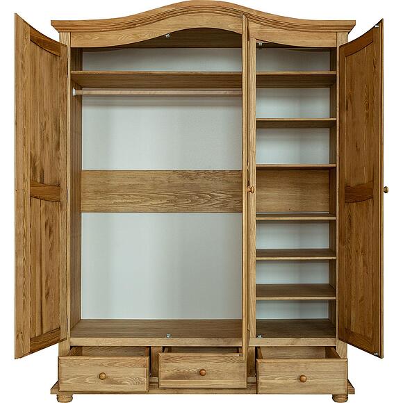 Шкаф для одежды 3д «Лотос» БМ2.701.1.44(2191), Материал: Массив (сосна), Цвет: Искусственное старение