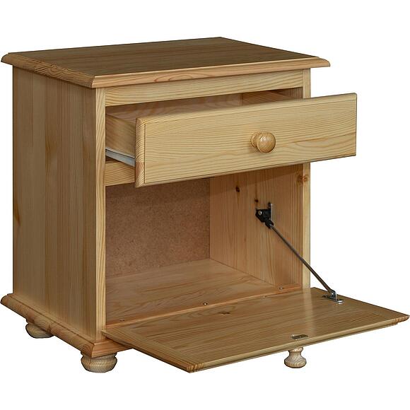 Тумба прикроватная «Лотос» БМ2.701.1.28(1093), Материал: Массив (сосна), Цвет: Сосна натуральная