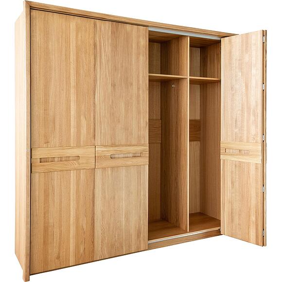 Шкаф для одежды 4д «Хедмарк» БМ2.761.1.27(2210), Материал: Массив (дуб), Цвет: Дуб натуральный