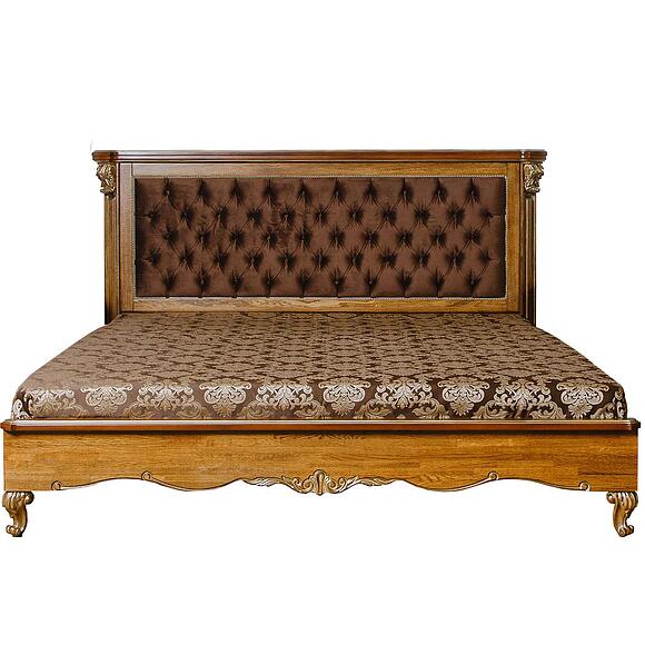 Кровать двойная «Альба» , Материал: Массив (дуб), Цвет: Палисандр с золочением, Спальное место: 2000x1600 мм, Размер: 2145x1800x1170 (4J4A0194.jpg) Кровать двойная «Альба» , Материал: Массив (дуб), Цвет: Палисандр с золочением, Спальное место: 2000x1600 мм, Размер: 2145x1800x1170