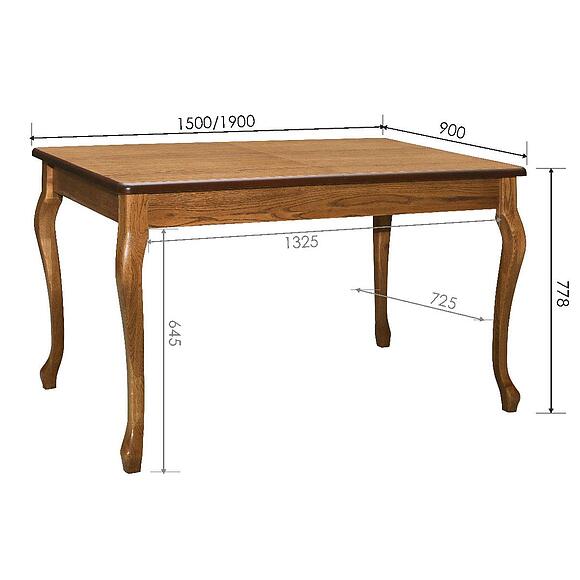 სასადილო მაგიდა «ცეზარი» პ4.512.4.02 (პ512.02), ადგილი: მდფ+შპონი, ფერი: მუხის რუსტიკალი