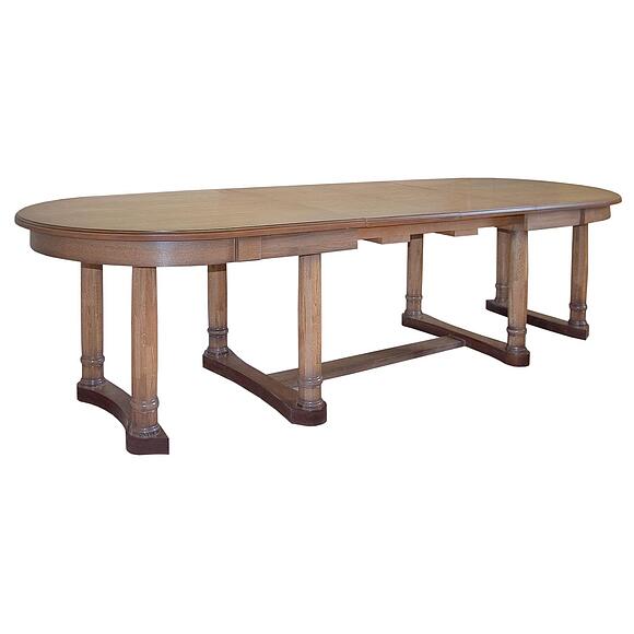 მაგიდა «ატლანტი რ» პ4.191.4.01 (П191.01), ადგილი: მდფ+შპონი, ფერი: მუხის რუსტიკალი დაძველების ეფექტით