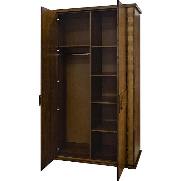 ტანსაცმლის კარადა «ტუნისი» პ6.343.1.06 (П344.06), ადგილი: დსპ+შპონი, ფერი: ბლისფერი ოქროსფერი ორნამენტებით