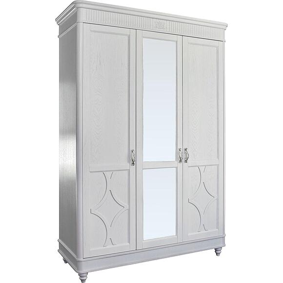 ტანსაცმლის კარადა 3დ «იუსტინა» ბმ2.691.1.03-01(2358-01), ადგილი: მასიური მუხა, ფერი: რძისფერი