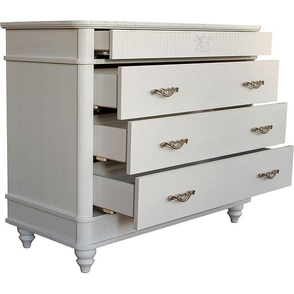 Комод «Юстина» БМ2.691.1.31(2361), Материал: Массив (дуб), Цвет: Молоко