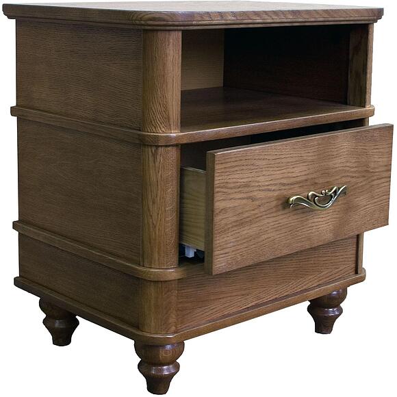 Тумба прикроватная «Юстина» БМ2.691.1.30(2363), ადგილი: მასიური მუხა, ფერი: კაკალი