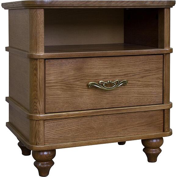 Тумба прикроватная «Юстина» БМ2.691.1.30(2363), ადგილი: მასიური მუხა, ფერი: კაკალი