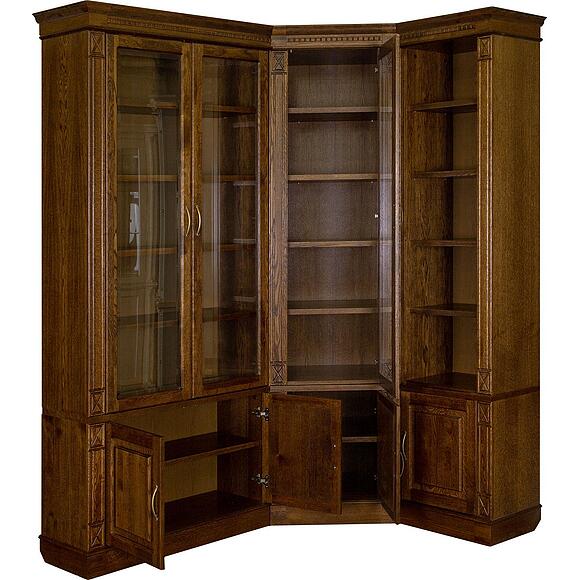 ბიბლიოთეკის ავეჯის ნაკრები «ვერდი» პ3.487.2.05 (პ523.ნ5), ადგილი: მასიური მუხა, ფერი: ბლისფერი