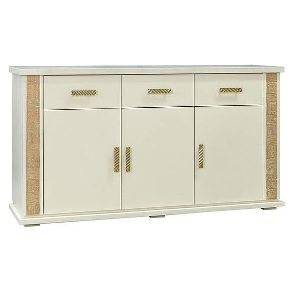 ტუმბო «ტუნისი» პ6.343.0.09 (343.09შ), ადგილი: მასიური მუხა, ფერი: სპილოს ძვლის ფერი ოქროსფერი ორნამენტებით