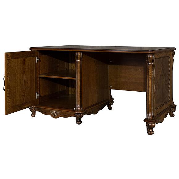 მაგიდა «ალეზი» პ1.350.2.06-01 (პ395.06-01), ადგილი: მასიური მუხა, ფერი: ანტიკური ბრინჯაო