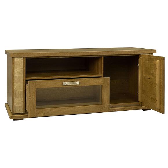 Тумба под ТВ «Тунис» П6.343.0.18 (П343.18Ш), Материал: МДФ+шпон, Цвет: Медовый с золочением