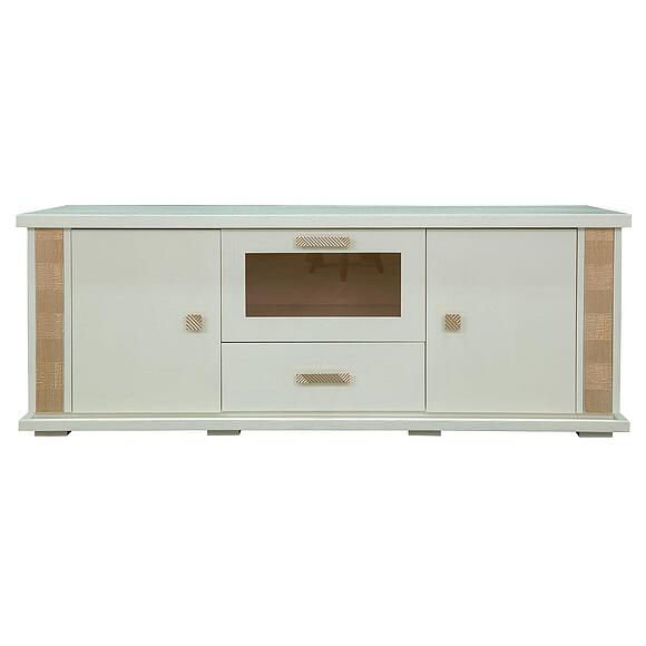 ტვ ტუმბო «ტუნისი» პ6.343.0.14 (343.14შ), ადგილი: მდფ+შპონი, ფერი: სპილოს ძვლის ფერი ოქროსფერი ორნამენტებით