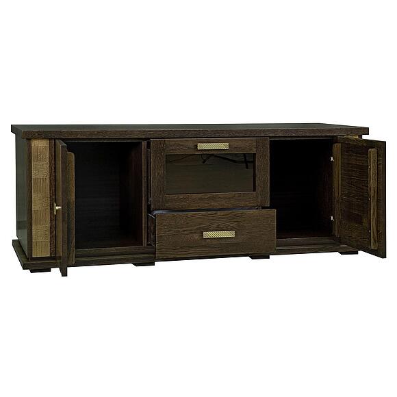 ტვ ტუმბო «ტუნისი» პ6.343.0.14 (343.14შ), ადგილი: მდფ+შპონი, ფერი: ვენგე+ოქრო