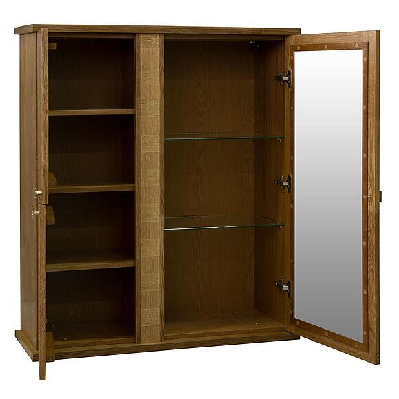 კომბინირებული ჩამოსაკიდი კარადა «ტუნისი» პ6.343.0.28 (პ343.28შ), ადგილი: დსპ+შპონი, ფერი: მუხის რუსტიკალი მოოქროვილი