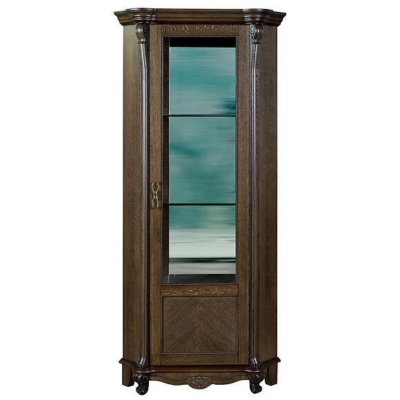 Шкаф с витриной «Алези» П1.350.0.13 (П350.13), Материал: Массив (дуб), Цвет: Табак (Shkaf_Alezi10_P350-13_tabak_0.jpg) Шкаф с витриной «Алези» П1.350.0.13 (П350.13), Материал: Массив (дуб), Цвет: Табак