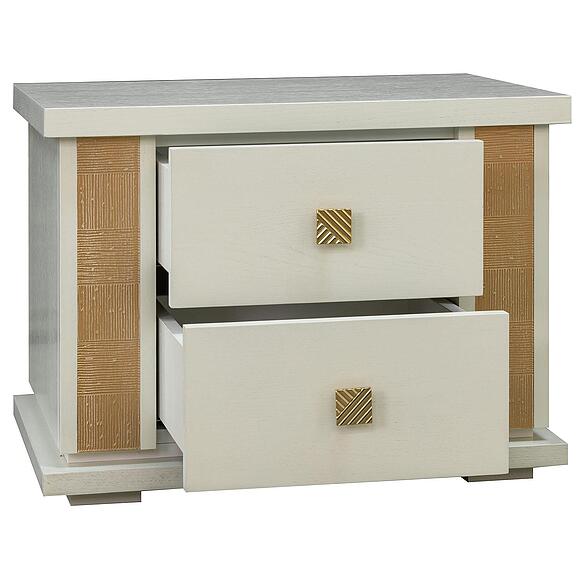 Тумба прикроватная «Тунис» П6.343.1.04 (П344.04), Материал: ДСП+шпон, Цвет: Слоновая кость с золочением