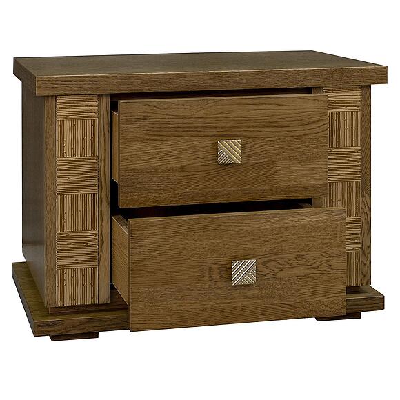 Тумба прикроватная «Тунис» П6.343.1.04 (П344.04), Материал: ДСП+шпон, Цвет: Дуб рустикаль с золочением