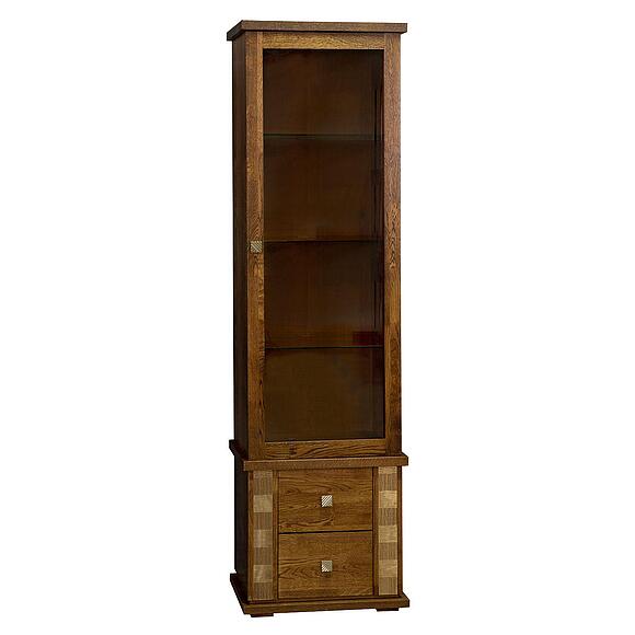 Шкаф с витриной «Тунис» П6.343.0.21 (П343.21-1Ш), Материал: ДСП+шпон, Цвет: Черешня с золочением (Shkaf_Tunis_P343-21SH_chereshnya_zoloto.jpg) Шкаф с витриной «Тунис» П6.343.0.21 (П343.21-1Ш), Материал: ДСП+шпон, Цвет: Черешня с золочением