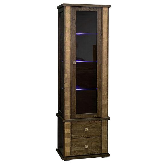 კარადა ვიტრინით «ტუნისი» პ6.343.0.19 (343.19-1შ), ადგილი: დსპ+შპონი, ფერი: ვენგე+ოქრო