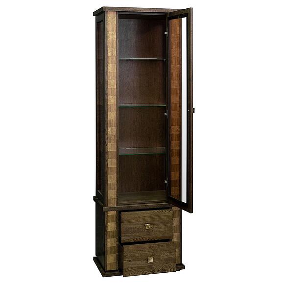 კარადა ვიტრინით «ტუნისი» პ6.343.0.19 (343.19-1შ), ადგილი: დსპ+შპონი, ფერი: ვენგე+ოქრო