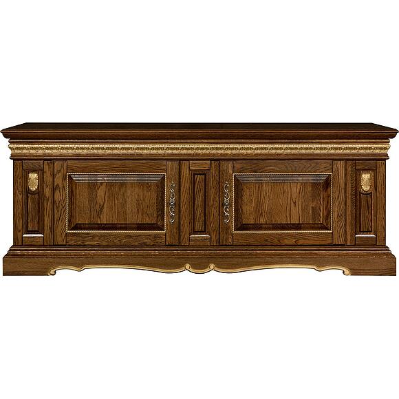 Тумба «Милана ТВ3с» П4.265.0.15(265.15с), Материал: Массив (дуб), Цвет: Черешня с золочением