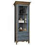 Шкаф с витриной «Кармен Прованс» П3.0581.0.06, Material: solid oak, Color: gray + rustic oak