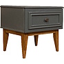 Bedside table «Dolche» P3.597.1.02, Material: MDF, painted, Color: Basalt + Rustic oak
