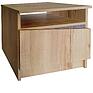 Bedside nightstand «Faktura» P051.201, Material: ldsp, Color: Gold Country Oak + Onyx