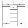 Closet 3d «Sorrento» P6.949.1.01, Material: ldsp, Color: Light Bordeaux Oak + Monastic Oak