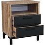 Nightstand «Blackwood Loft» P3.0556.1.17, Material: ldsp, Color: Wotan oak + black