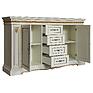 Cupboard «Milana 14/1с» P4.265.0.13(265.14/1с), Material: solid oak, Color: ivory+gold