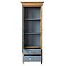 Шкаф с витриной «Кармен Прованс» П3.0581.0.06, Material: solid oak, Color: gray + rustic oak