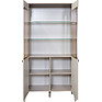 Cupboard with showcase «Sharli» P6.116.0.04, Material: MDF, Color: Charlie Ceramics + Pearl Satin