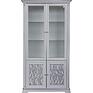 Шкаф с витриной «Мартина 2 3Д» П573.02 3Д , Материал: МДФ, Цвет: Молоко с серебром